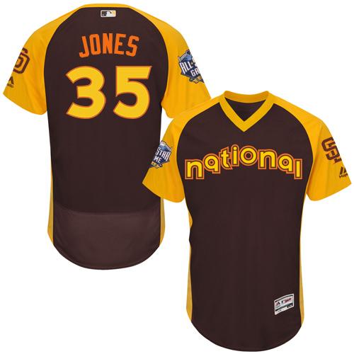 Padres #35 Randy Jones Brown Flexbase Authentic Collection 2016 All-Star National League Stitched MLB Jersey - Click Image to Close